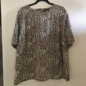 Maggie Barnes Animal Print Blouse